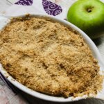 This apple crumble for two is delicious and warming for when the nights are getting colder and dark and we need something homemade and comforting.