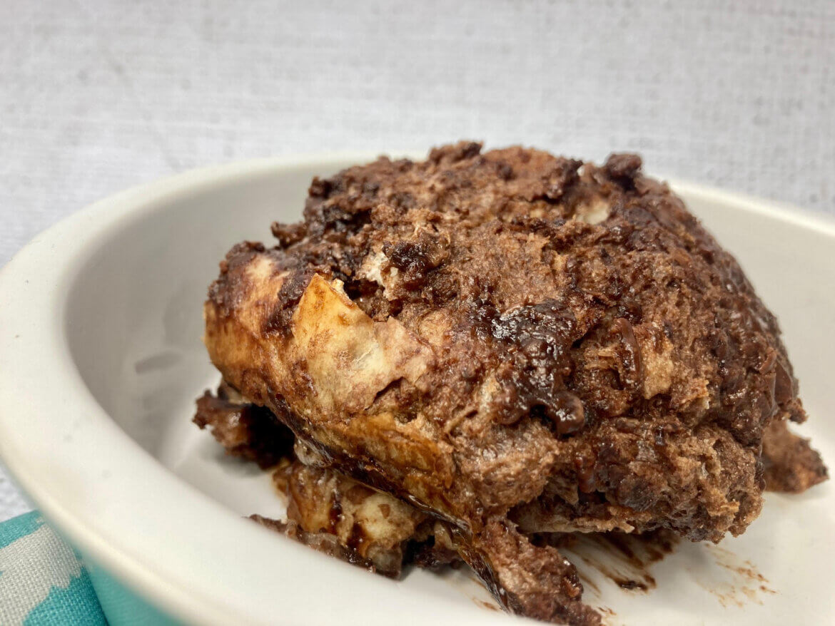 Chocolate Spread Bread and Butter Pudding Recipe