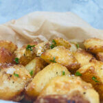Air Fryer Garlic Parmesan Leftover Roast Potatoes